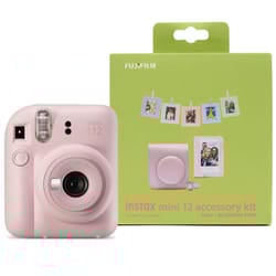 Fujifilm Instax Mini 12 Instant Camera - Blossom Pink - Camera + Case
