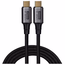 Take your connectivity to the next level with the Maplin USB-C to USB-C Braided Cable V4.0. engineered for ultra-fast data tr ...