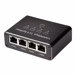 Use the Maplin RJ45 1 to 4 Ethernet Network Splitter for amplifying and splitting RJ45 ethernet signal to up to 4 devices at ...
