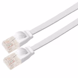 Maplin RJ45 CAT6 UTP Flat Ethernet LAN Cable - White - Additional view 2
