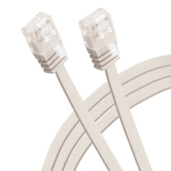 Maplin RJ45 CAT6 UTP Flat Ethernet LAN Cable - Beige. 10m
