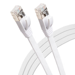 Maplin RJ45 CAT6 UTP Flat Ethernet LAN Cable - White. 15m