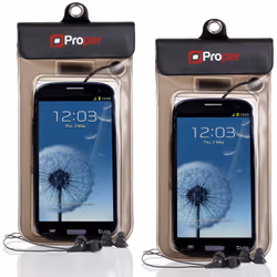 Whether you are at the beach. pool side or in the bath. this ProperAV Waterproof Case inc Waterproof Earphones for Smartphone ...