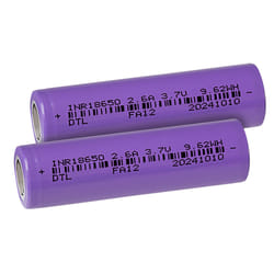 Maplin 18650/R280 2600mAh Flat Tip Rechargeable Lithium Battery - Pack