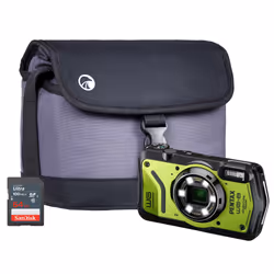 The Pentax WG-8 20MP 5x Zoom Tough Compact Camera is a top-of-the-line digital compact camera featuring outstanding waterproo ...