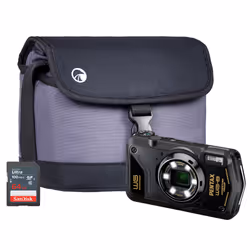 The Pentax WG-8 20MP 5x Zoom Tough Compact Camera is a top-of-the-line digital compact camera featuring outstanding waterproo ...