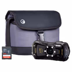 With its compact. lightweight housing. the Pentax WG-90 16MP 5x Zoom Tough Compact Camera guarantees outstanding reliability ...