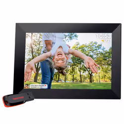 Share your favourite moments with the PRAKTICA 10" Digital Photo Frame 1280 x 800 with Wi-Fi and Frameo Software. Design ...