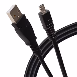 This PRAKTICA USB-A 2.0 to 8 Pin Mini USB Camera Charging Cable universally fits all devices with aN 8 Pin Mini USB connectio ...