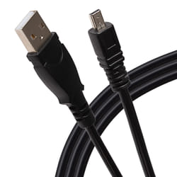 Praktica USB-A 2.0 to 8 Pin Mini USB Camera Charging Cable - Black. 3m