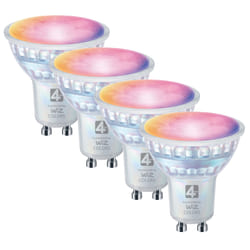 4lite Wiz Connect Dimmable Multicolour WiFi LED Smart Bulb - GU10 - Pa