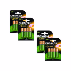 Duracell 1300mAh AA Size Rechargeable Batteries--Pack of 16