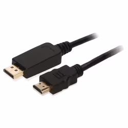 2-Power CAB0023A, 1 m, HDMI Type A (Standard), DisplayPort, Male, Male, Straight