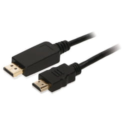 2-Power CAB0023A video cable adapter 1 m HDMI Type A (Standard) DisplayPort Black
