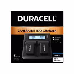 Never miss a moment with the dual digital camera battery charger from Duracell. A dual port design allows for simultaneous ch ...