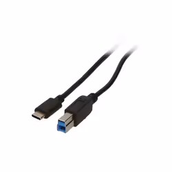2-Power CAB5014A, 1 m, USB C, USB B, Black