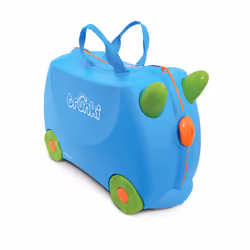 Trunki Terrance, Trolley, Hard shell, Blue, 4 wheel(s), Zipper, 18 L