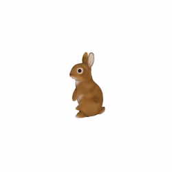 Young Rabbit Real Life Resin Ornament by Vivid Arts