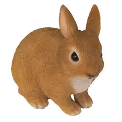 Young Rabbit Sitting Real Life Ornament by Vivid Arts