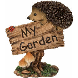 My Garden Sign Hedgehog | Resin Home or Garden Decoration | MG-HHOG-F