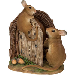 Fairy Door with Playful Dormice | Resin Home or Garden Decoration | RL-PF08-B