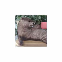 Realistic Laying Otter Resin Home Garden L:awn Decoration Ornament Statue RL-OTTL-B