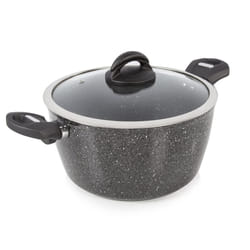 Tower Cerastone Forged Aluminium Casserole Pan with Easy Clean Non-Stick Ceramic Coating, 24 cm - Graphite