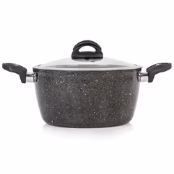 Tower Cerastone Forged Aluminium Casserole Pan with Easy Clean Non-Stick Ceramic Coating, 24 cm - Graphite