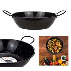 Enamel Karai Wok Heavy Duty Frying Kadhai Kadai - 30cm