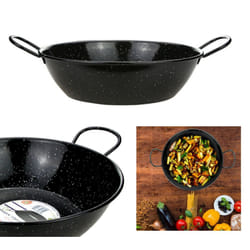 Enamel Karai Wok Heavy Duty Frying Kadhai Kadai - 30cm