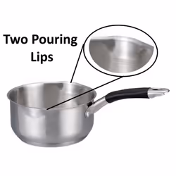 Induction Milk Pan Stainless Steel 2 Double - 20cm