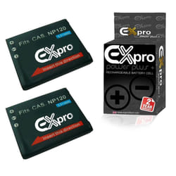 2 x Ex-Pro Digital Camera Battery NP-120 NP120 for Casio Exilim