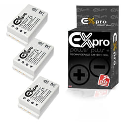 Ex-Pro Digital Camera Battery DB-L90B DB-L90 DB L90 for Sanyo [3 PACK]
