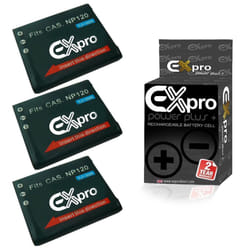 Ex-Pro Digital Camera Battery NP-120 NP120 for Casio Exilim [3 PACK]
