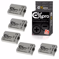 Ex-Pro Digital Camera Battery x2 BP-110 BP110 for Canon HF R20 HF R206
