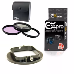 Ex-Pro Filter adapter to 52mm std lens UV CPL FLD BlackFits GoPro Hero 3 3+ 4