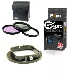 Ex-Pro Filter adapter to 52mm std lens UV CPL FLD BlackFits GoPro Hero 3 3+ 4