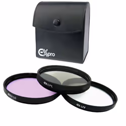 Ex-Pro Filter adapter to 52mm std lens UV CPL FLD BlackFits GoPro Hero 3 3+ 4
