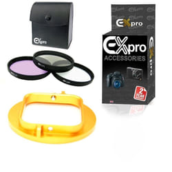 Ex-Pro Filter adapter to 52mm std lens UV CPL FLD GoldFits GoPro Hero 3 3+ 4