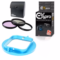 Ex-Pro Filter adapter to 52mm std lens UV CPL FLD BlueFits GoPro Hero 3 3+ 4