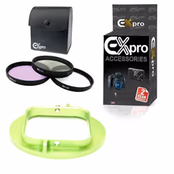 Ex-Pro Filter adapter to 52mm std lens UV CPL FLD GreenFits GoPro Hero 3 3+ 4