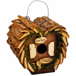 Bird House Hotel Home Garden Nest Station Ready Made Nesting House Hanging Tree