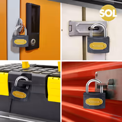 Padlock 40mm Heavy Duty Iron Outdoor Shed Safety Security Shackle Lock 2 Key