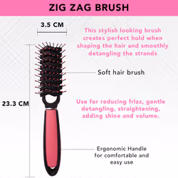 5pk Hair Brush Set | Includes a Paddle brush, Cushion , Zig Zag brush