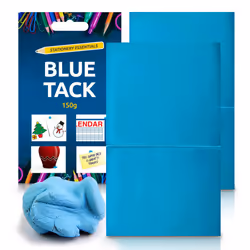 2pk Blu Tack Super Blue Tac 150g Reusable Handy Size Adhesive Putty Glue Posters