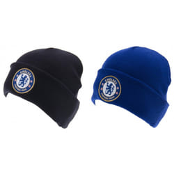 Chelsea FC Official Adults Unisex Turn Up Knitted Hat - One Size, Royal Blue