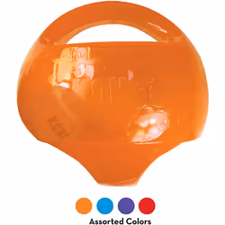 KONG - Jumbler Ball - Interactive Fetch Dog Toy with Tennis Ball (Assorted Colours) - For Medium/Large Dogs