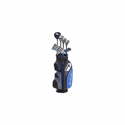 MacGregor Golf Mens DCT3000 Premium Graphite Irons Graphite Woods Golf Club & Cart Bag Package Set, Mens Right Hand, Black/Bl ...