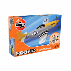 Airfix Quick Build Mustang P-51D, Fixed-wing aircraft model, Assembly kit, Mustang P-51D, Any gender, Plastic, 38 pc(s)