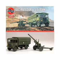 AIRFIX A01314V AEC Matador & 5.5in Gun Vintage Classics 1:76 Military Model Kit